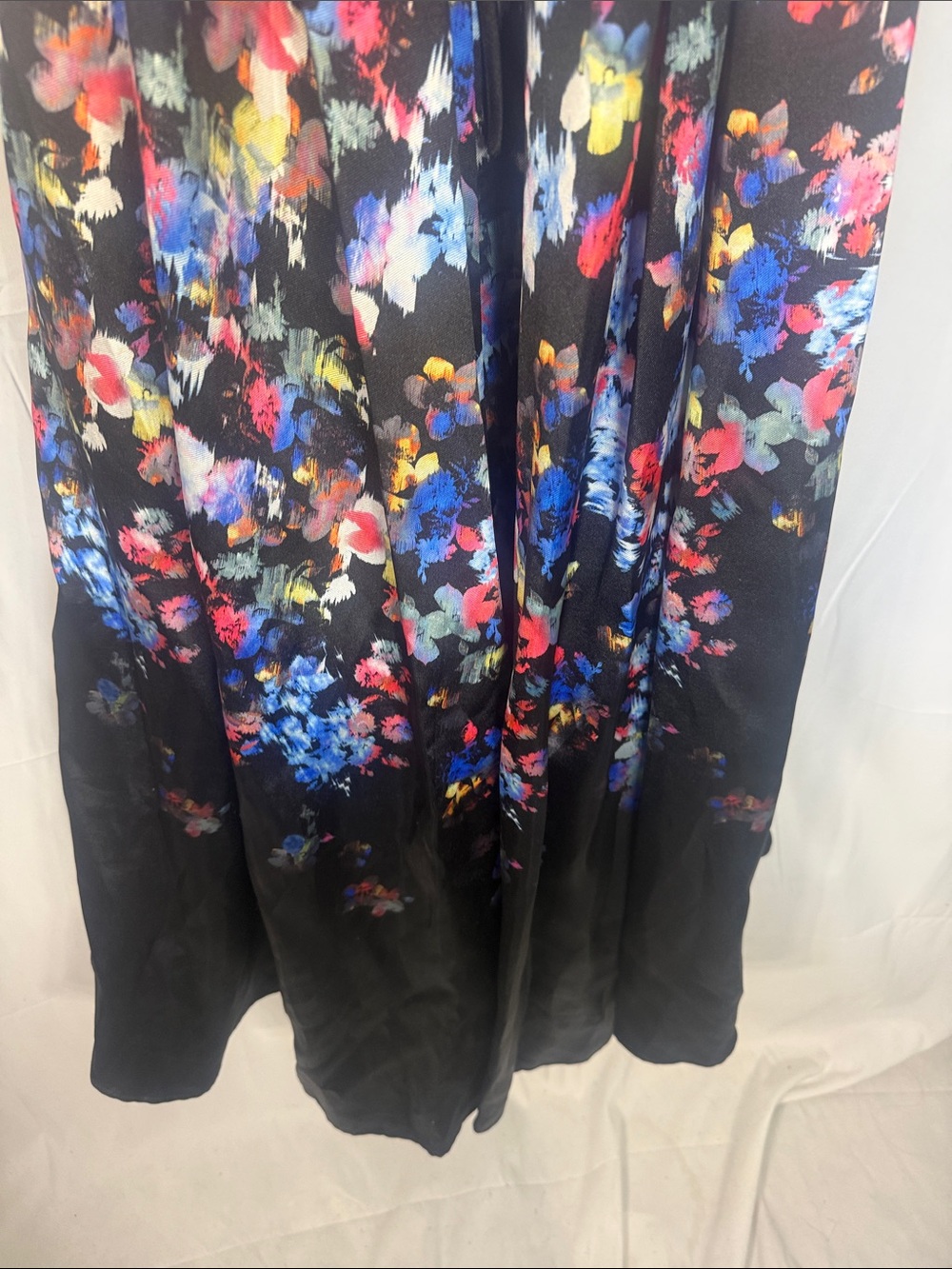 MORGAN & CO BLACK FLORAL HALTER PROM GOWN SZ 1/2 - Picture 10 of 10